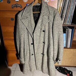 Vintage McGregor Herringbone Double-Breasted Coat (P2P 22”)